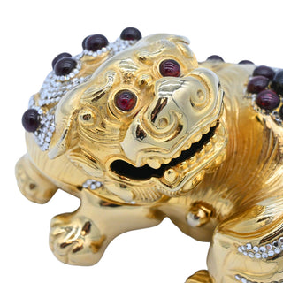 JUDITH LEIBER | Chinese Foo Dog Crystal Minaudière Clutch