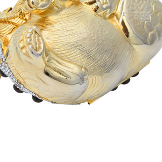 JUDITH LEIBER | Chinese Foo Dog Crystal Minaudière Clutch