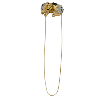 JUDITH LEIBER | Chinese Foo Dog Crystal Minaudière Clutch