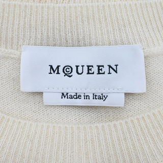 MCQUEEN | Ivory Lace Trim Wool & Cashmere Sweater