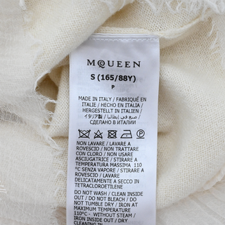 MCQUEEN | Ivory Lace Trim Wool & Cashmere Sweater