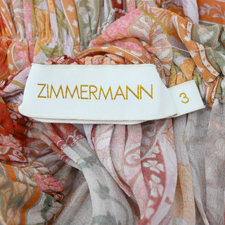 ZIMMERMANN | Patchwork Floral Print Belted Midi Dress