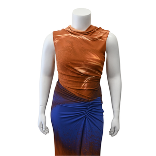SIMKHAI | Ruched Ombré Sleeveless Maxi Dress