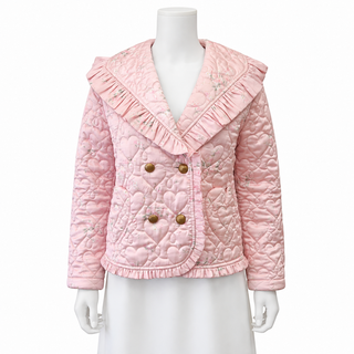 LOVESHACKFANCY | Jolyn Dusted Pearl Quilted Jacket
