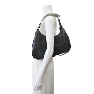 YSL | Black Leather Mombasa Shoulder Bag