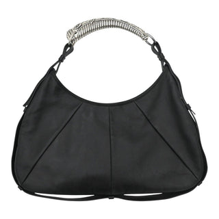 YSL | Black Leather Mombasa Shoulder Bag