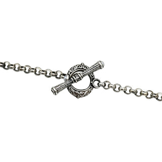 KONSTANTINO | Filigree Sterling Silver & Black Onyx Station Necklace