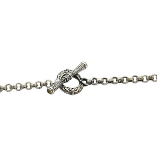 KONSTANTINO | Filigree Sterling Silver & Black Onyx Station Necklace