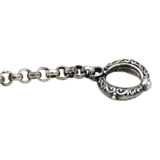 KONSTANTINO | Filigree Sterling Silver & Black Onyx Station Necklace
