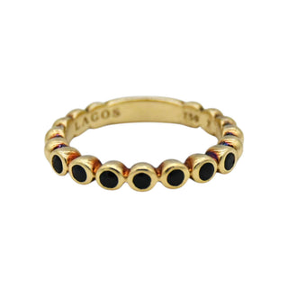 LAGOS | Caviar 18K Yellow Gold Black Diamond Ring