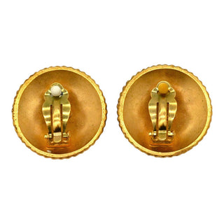 CHANEL | Round Coco Gold-Tone Clip-On Earrings
