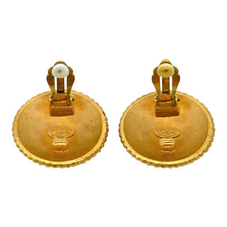 CHANEL | Round Coco Gold-Tone Clip-On Earrings