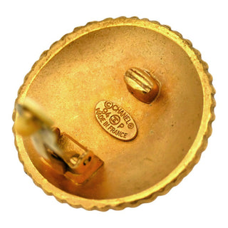 CHANEL | Round Coco Gold-Tone Clip-On Earrings