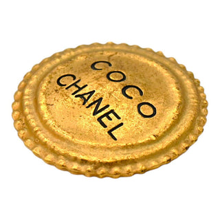 CHANEL | Round Coco Gold-Tone Clip-On Earrings