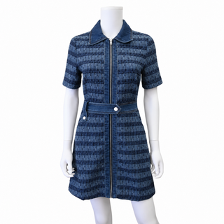 JASON WU | Denim Bouclé Tweed Mini Dress