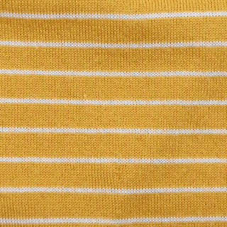 LORO PIANA | Mustard Yellow & Ivory Cashmere Silk Striped Sweater