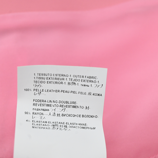 VERSACE | Pink Leather Medusa Double-Breasted Blazer