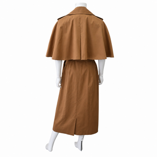 PEARL | Brown Cape Trench Coat