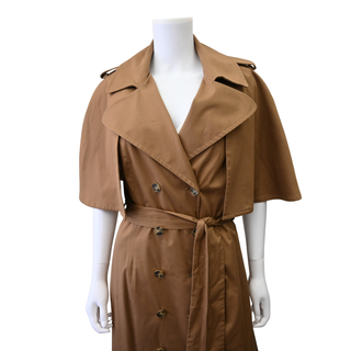 PEARL | Brown Cape Trench Coat