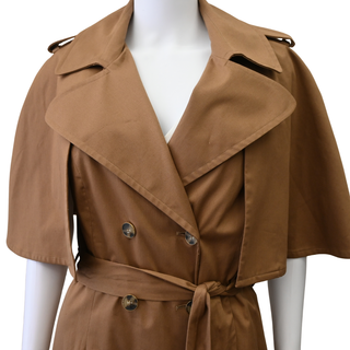 PEARL | Brown Cape Trench Coat