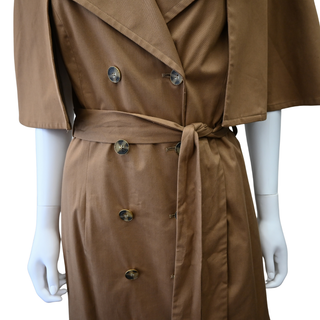 PEARL | Brown Cape Trench Coat