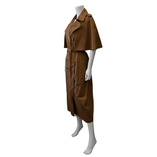 PEARL | Brown Cape Trench Coat