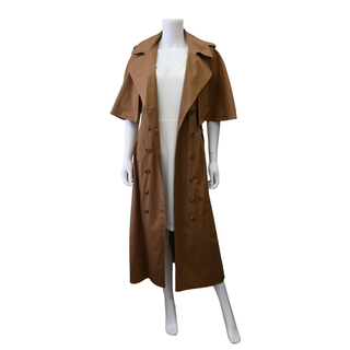 PEARL | Brown Cape Trench Coat