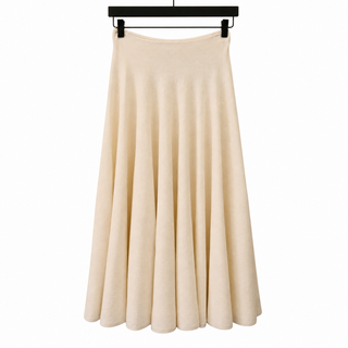 THE ROW | Jaliah White Knit Midi Skirt
