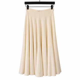 Jaliah White Knit Midi Skirt