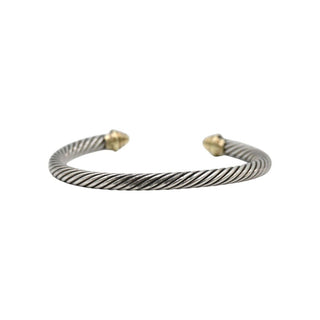 DAVID YURMAN | Cable Classics Sterling Silver & 14K Yellow Gold Cuff Bracelet