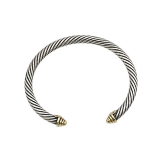 DAVID YURMAN | Cable Classics Sterling Silver & 14K Yellow Gold Cuff Bracelet