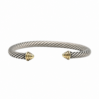DAVID YURMAN | Cable Classics Sterling Silver & 14K Yellow Gold Cuff Bracelet