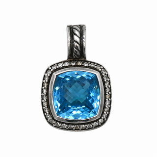 DAVID YURMAN | Albion Blue Topaz & Diamond Sterling Silver Pendant
