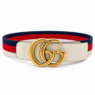 GUCCI | GG Marmont Web Stripe Canvas Belt
