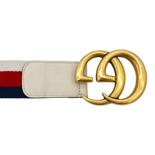 GUCCI | GG Marmont Web Stripe Canvas Belt