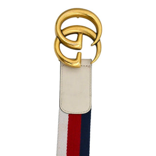 GUCCI | GG Marmont Web Stripe Canvas Belt