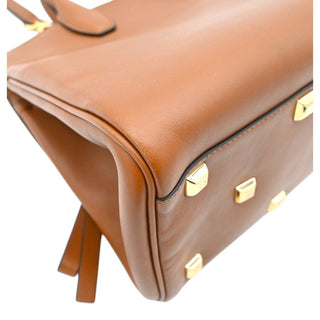 FERRAGAMO | Gancini Lock Leather Top Handle Satchel