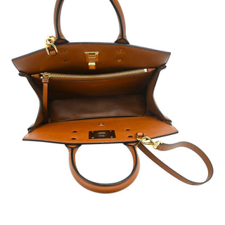 FERRAGAMO | Gancini Lock Leather Top Handle Satchel