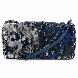 CHANEL | Coco Cuba Sequin Embellished Logo Flap Shoulder Bag