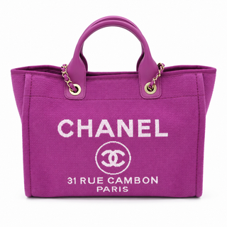 CHANEL | Deauville Large Logo Knit Tote Bag