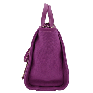 CHANEL | Deauville Large Logo Knit Tote Bag