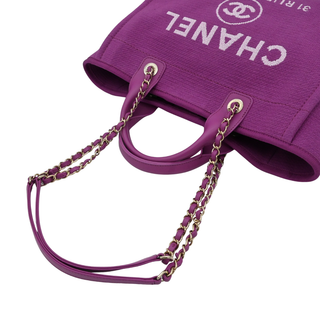 CHANEL | Deauville Large Logo Knit Tote Bag