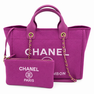 Deauville Large Logo Knit Tote Bag