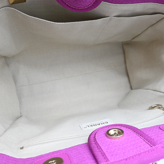 CHANEL | Deauville Large Logo Knit Tote Bag