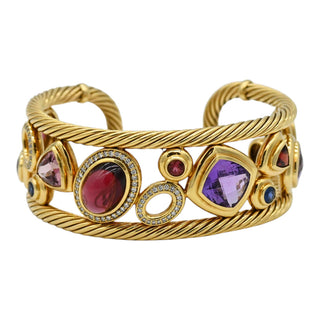 DAVID YURMAN | Mosaic Multistone & Diamond Cuff Bracelet
