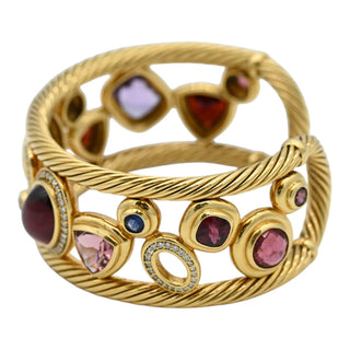 DAVID YURMAN | Mosaic Multistone & Diamond Cuff Bracelet