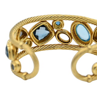 DAVID YURMAN | Mosaic Multistone & Diamond Cuff Bracelet