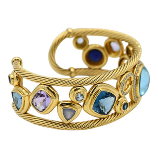 DAVID YURMAN | Mosaic Multistone & Diamond Cuff Bracelet