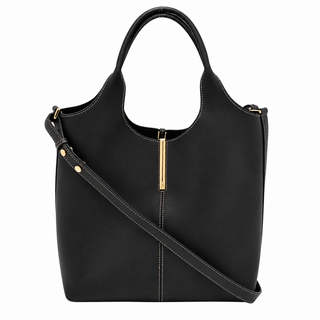 TOD'S | Black Leather Top Handle Bucket Bag