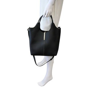 TOD'S | Black Leather Top Handle Bucket Bag